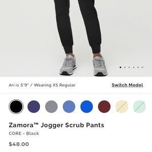 FIGS Zamora Jogger Scrub Pants, Black, Medium